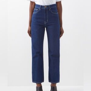 B Sides Plein Straight Leg High Rise Jean in Blue